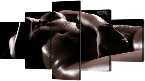 Vista 9 de Lienzo extra grande sexy chica desnuda durmiendo en la cama, arte de pared con marco de madera sexy para mujeres desnudas, obras de arte, arte