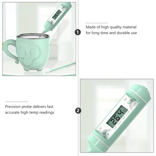 Vista 4 de COHEALI Digital Kitchen Food Thermometer with LED Display for Meat Milk Temperature Measuring Instant Read Electronic Thermometer for Cooking