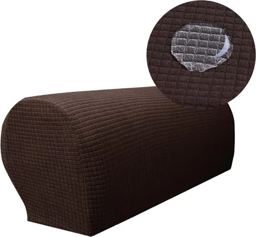 Vista 9 de Fundas repelentes al agua para reposabrazos de sofá, tela elástica de elastano, antideslizante, protector de muebles, fundas para sillón reclinable
