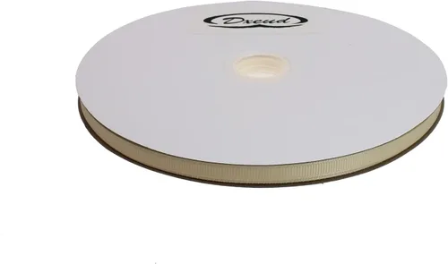 Vista 3 de Cinta de grogrén sólido de 100 yardas cada rollo, 100% poliéster (1/4", beige)