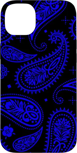 Vista 15 de Black Blue Paisley Bandana Vintage Floral Boho Pattern Case for iPhone 17