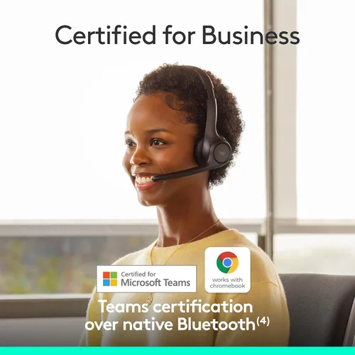 Vista 2 de Logitech Zone 305 - Auriculares inalámbricos Bluetooth con micrófono, Bluetooth nativo, para equipos de Microsoft, compatibles con Windows, Mac