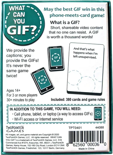 Vista 5 de ¿Qué puedes GIF? El divertido juego de cartas divertido para los amantes de los GIF - Juegos y regalo para adultos, adolescentes y preadolescentes