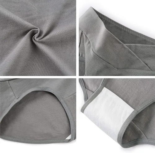 Vista 3 de Mama Cotton Under The Bump - Ropa interior de maternidad para embarazo, posparto, paquete múltiple