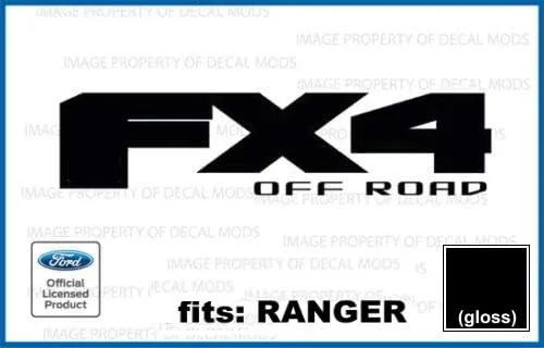 Vista 8 de FX4 Offroad - Calcomanías adhesivas naranjas para Ford Ranger troqueladas (2019-2020) - CO_Solid (juego de 2) con licencia