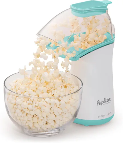 Vista 11 de Presto 04867 Poplite Plus Hot Air Popcorn Popper - Taza Medidora Incorporada + Derrite Mantequilla, Fácil de Limpiar, Enrollador de Cable