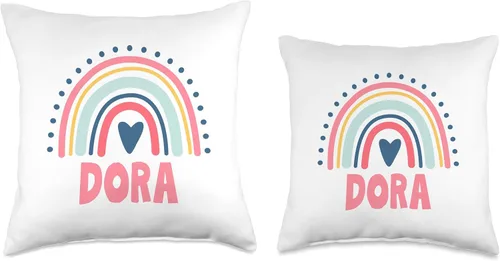 Vista 3 de Idea Regalo Personalizzata con Nome Gifts Idea Dora Name Custom Woman Myth Legend - Almohada para fiesta de cumpleaños, 18 x 18 pulgadas, multicolor