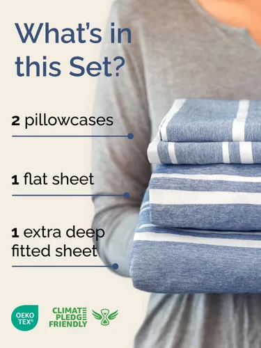 Vista 345 de Extra Deep Twin XL Sheet Set - 3 Piece College Dorm Room - White 01-Blanco