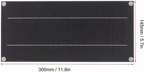 Vista 3 de Cargador de batería solar de 12 voltios impermeable, cargador de batería solar marino, mantenimiento de batería solar de 600 W, 18 V, kit de panel