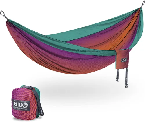 Vista 13 de ENO Eagles Nest Outfitters - Hamaca DoubleNest, portátil para dos Aqua Zafiro Ámbar