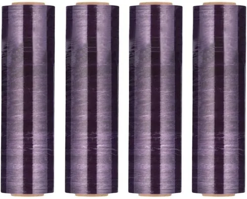 Vista 16 de PSBM - Rollo de película elástica azul, paquete de 4, 18 pulgadas x 1000 pies, calibre 100, rollos de película elástica a mano oscura/opaca