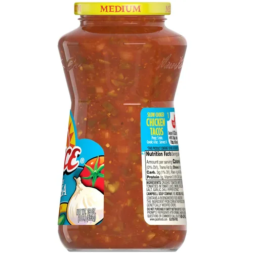 Vista 6 de Pace Salsa mediana gruesa con bajo contenido de sodio, tarro de 16 onzas