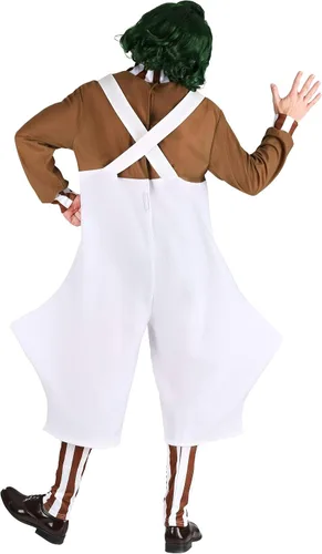 Vista 3 de Rubies - Disfraz de lujo para hombre de Oompa Loompa de Willy Wonka y la Fábrica de Chocolate