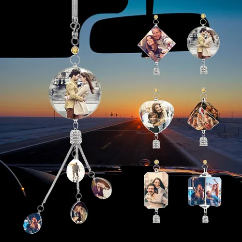 Vista 10 de Accesorios personalizados para colgar en el automóvil, accesorios personalizados para colgar en el espejo retrovisor, adorno personalizado