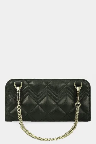 Vista 2 de VELEZ Cartera RFID de cuero con correa para la muñeca, bolso de mano largo, cartera para mujer con monedero, Cartera de cuero monogramado