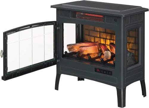 Vista 3 de Duraflame DFI-5010 - Estufa infrarroja en 3D para chimenea eléctrica con control remoto