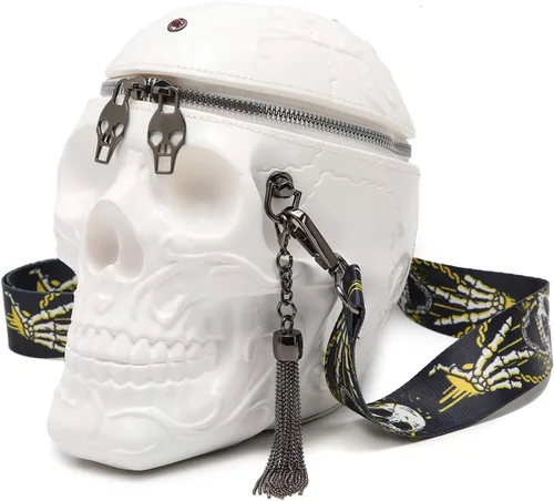 Vista 5 de Bolsos de mano de calavera para mujer, bolso de hombro, bolso cruzado de calavera, bolso gótico, monedero, regalo de fiesta de vacaciones
