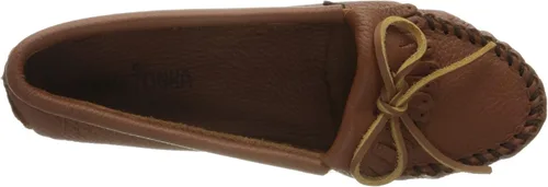 Vista 5 de Minnetonka Mocasines suaves de piel de ciervo para mujer, Negro