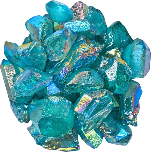 Vista 25 de 1 libra de piedras preciosas y piedras curativas en bruto a granel para hacer joyería con envoltura de alambre, Wicca y curación con cristales