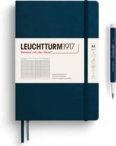 Vista 19 de LEUCHTTURM1917 373976 Cuaderno mediano (A5), tapa dura, 251 páginas numeradas, cereza, liso
