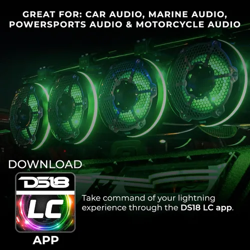 Vista 4 de DS18 Controlador Bluetooth LC-RGB Luces RGB-LED, resistente al agua IP66, compatible con iOS y Android, Bluetooth v5.4 para una velocidad más rápida
