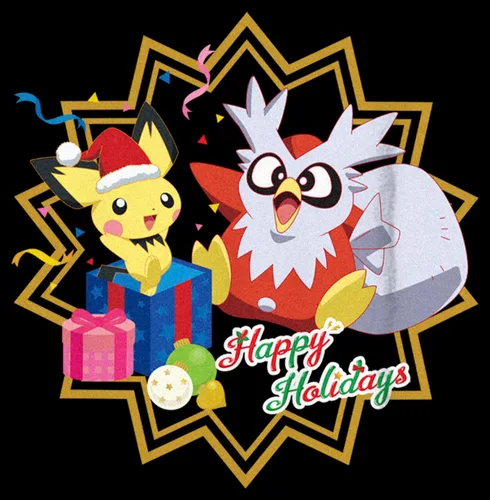 Vista 2 de Fifth Sun Camiseta de manga corta para niños de Pokemon Holiday Party