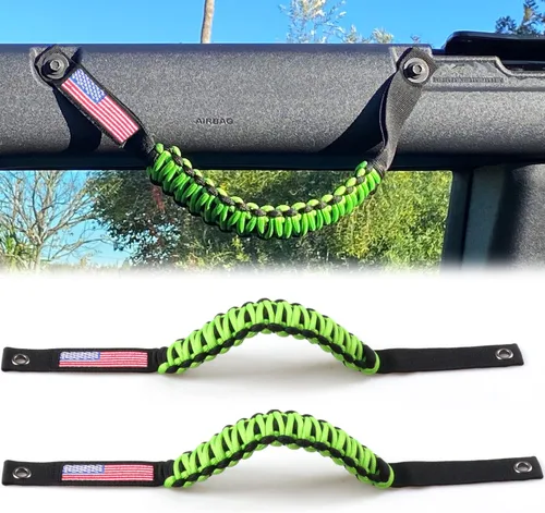 Vista 21 de Asas de agarre de barra antivuelco para Ford Bronco 2021 2022 2023 2024 2025 2 accesorios de 2 puertas y 4 puertas, mango de agarre de paracaídas
