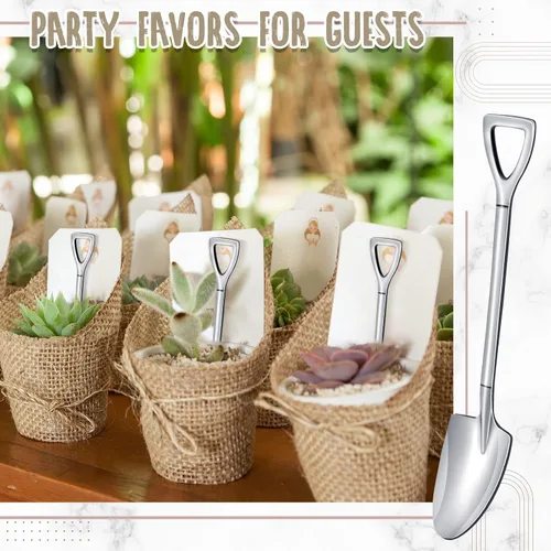 Vista 7 de Zhehao 50 cucharas de pala de acero inoxidable de 6.1 pulgadas, cuchara de postre reutilizable para helado, frutas, café, hogar, restaurante