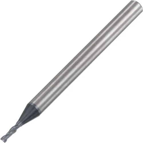 Vista 15 de uxcell Fresa de extremo de nariz cuadrada, punta de 0.039 in de diámetro de carburo sólido recubierto AlTiN Fresa CNC Fresa de 2 flautas en espiral