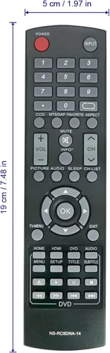 Vista 5 de ALLIMITY NS-RC9DNA-14 - Control remoto reemplazado para Insignia LED TV DVD NS-20ED310NA15 NS-24DD220NA16 NS-24ED310NA14 NS-24ED310NA15