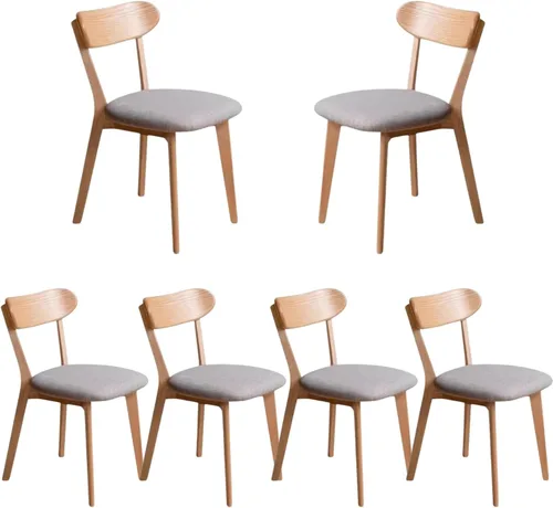 Vista 33 de Silla de comedor de madera maciza para cocina (1, negro) Contoured seat for comfort. Non-slip feet, sturdy wood. Quick assembly. For dining