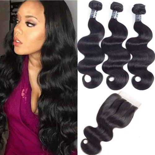 Vista 17 de Amella 3 paquetes de 3 mechones de cabello virgen brasileño ondulado (8, 10, 12 pulgadas), negro natural) 8A, 100% sin procesar, cabello humano