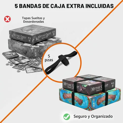 Vista 3 de Bolsa de juego de mesa con múltiples bolsillos, bolsa convertible y transporte de hombro, incluye 5 bandas elásticas para caja, 20.5 x 12.6 x 12.6