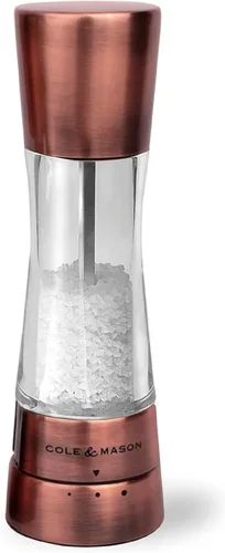 Vista 20 de Cole & Mason H332293 Derwent Black Wood Salt and Pepper Mills, Gourmet Precision+, Ajuste de Molienda, Haya Teñida/Acrílico, 190 mm, Juego