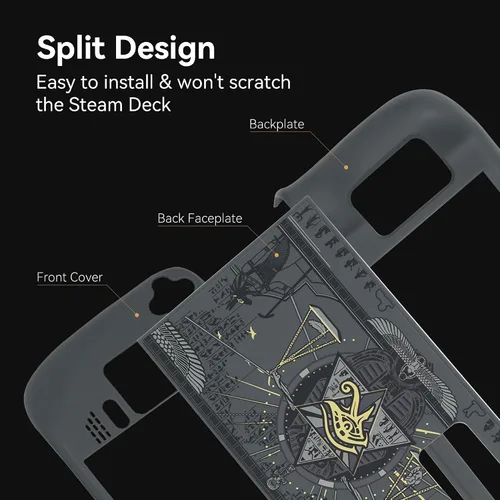 Vista 6 de GeekShare Funda protectora para Switch, funda delgada compatible con Nintendo Switch y Joy-Con - Absorción de golpes y arañazos - Land of Mystery