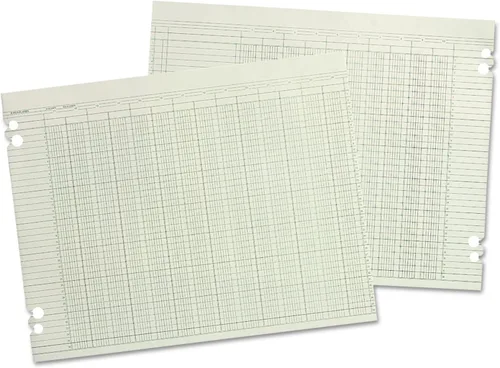 Vista 5 de Wilson Jones Hojas de contabilidad, seis columnas, 9-1/4 x 11-7/8, verde, paquete de 100 hojas sueltas (WLJG106)
