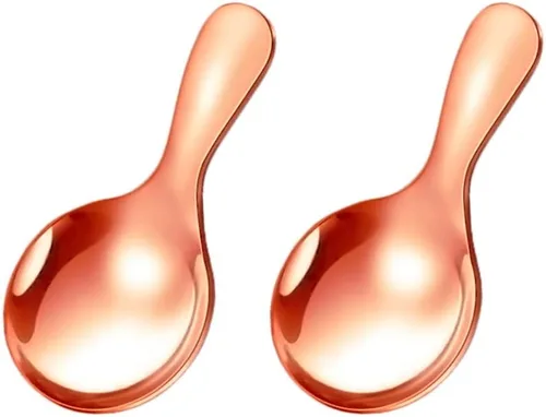 Vista 9 de Mini cucharas de acero inoxidable – Cucharas de sal y postre de mango corto para degustación, condimento, café, helado, pastel
