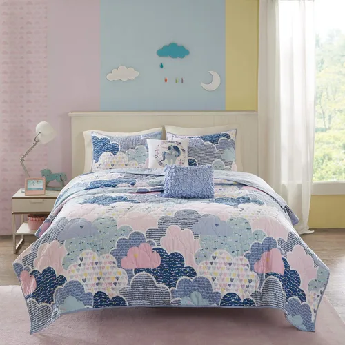 Vista 4 de Intelligent Design Juego de Edredón Reversible de Algodón para Niños - Diversión Vibrante, Estampado Juguetón, Ropa de Cama para Niños de Todas