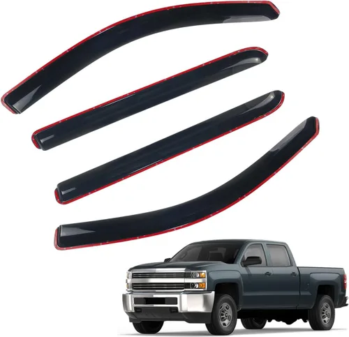 Vista 31 de Protectores de lluvia en canal compatibles con Isuzu D-Max 2004-2010 Double/EXT CAB; 2004-2012 Chevrolet/GMC Colorado/Canyon Crew Cab solamente