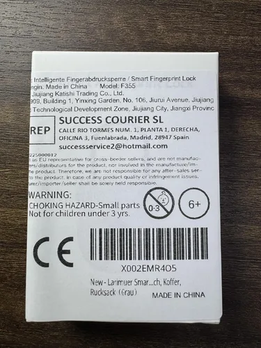 Vista 3 de Candado inteligente de huellas dactilares para equipaje, capacidad de 20 usuarios, llave USB y código de emergencia, cerradura biométrica sin llave