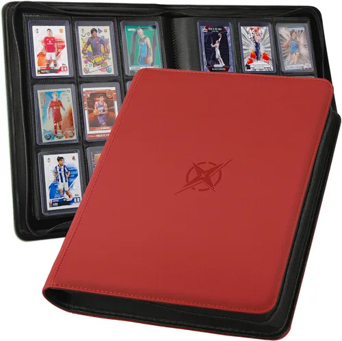 Vista 8 de Carpeta Top Loader para tarjetas coleccionables para deportes y tarjetas intercambiables, capacidad para 288 cargadores superiores de 3 x 4