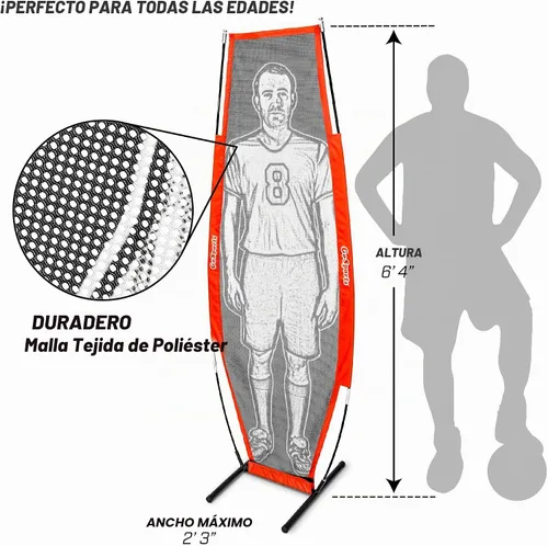 Vista 6 de GoSports Maniquí de entrenamiento XTRAMAN para defensor de fútbol