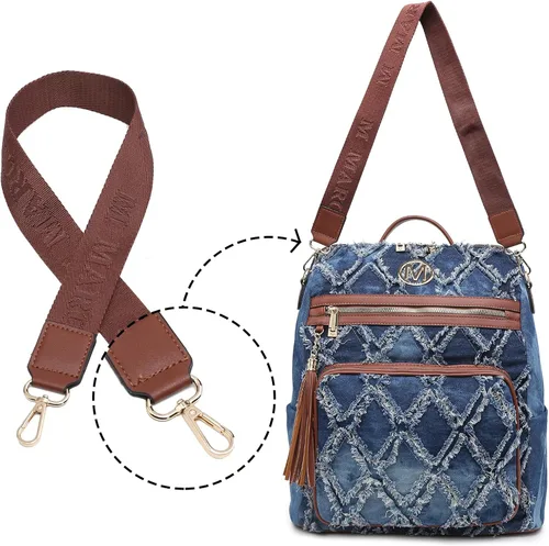 Vista 87 de MKP COLLECTION Mochila de moda para mujer, bolsa convertible grande para mujer, mochila de viaje, bolsa de hombro, juego de 2 piezas con borla, Beige