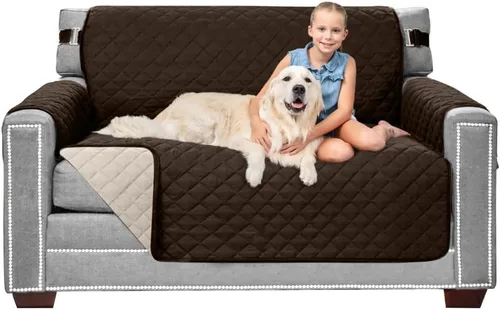 Vista 15 de Sofa Shield - Funda para sofá Loveseat con correa patentada, protector de cojín, funda reversible diseñada en EE. UU. resistente a manchas