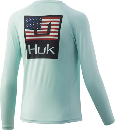 Vista 17 de HUK Camisa unisex de camuflaje Pursuit para niños Camisa de manga larga para niños Sotavento de roble musgoso