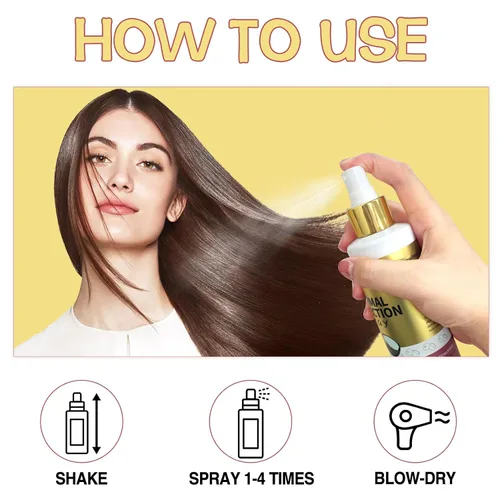 Vista 7 de WOZUTUNT Protector para el cabello, spray protector térmico de coco, sin parabenos ni tintes, protege los daños por calor, adecuado para el cuidado