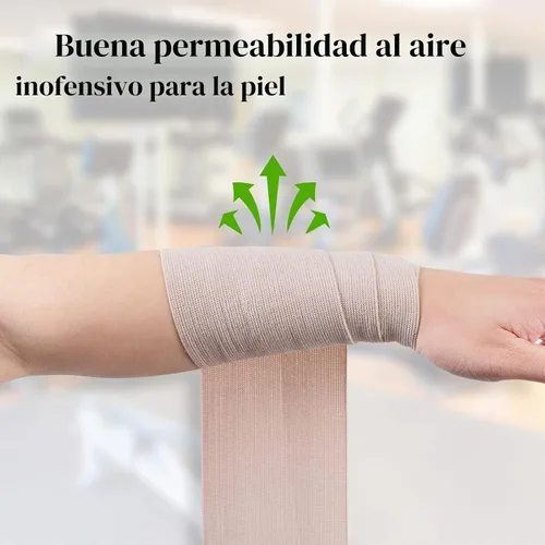 Vista 5 de OBTANIM 6 rollos de vendaje elástico con 12 clips adicionales, cinta elástica de compresión de 6 pulgadas x 15 pies para médicos, deportes