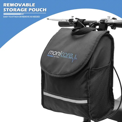 Vista 11 de monicare Rodillera para adultos, ruedas delanteras de 10 pulgadas, alternativa de muleta médica orientable con sistema de freno doble y bolsa