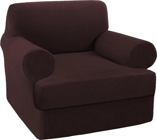 Vista 41 de Turquoize Funda para sillón con cojín en forma de T para sala de estar, funda elástica para sofá, funda suave para sillón, fundas de muebles