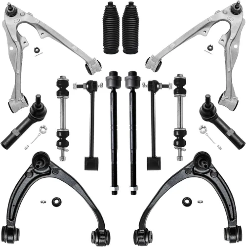 Vista 24 de Detroit Axle - Kit de suspensión frontal de 15 piezas para Jeep Grand Cherokee 99-04 1999 2000 2001 2002 2003 2004, brazos de control superior e